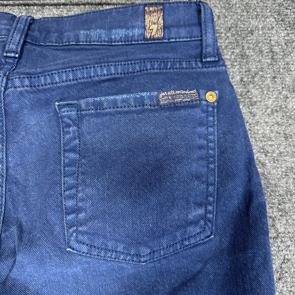 7 For All Mankind Jeans Womens 26 The Slim Cigarette Cotton Stretch Distressed - Picture 9 of 9